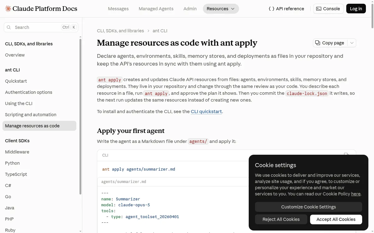 Anthropic ant CLI agent infrastructure code terminal output