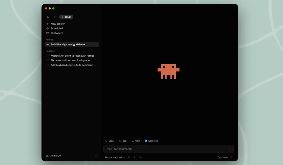 The redesigned Claude Code desktop app showing multiple active sessions in the new sidebar