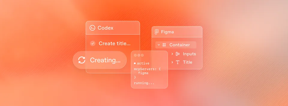 Figma and Codex integration showing bidirectional design-to-code workflow with MCP server
