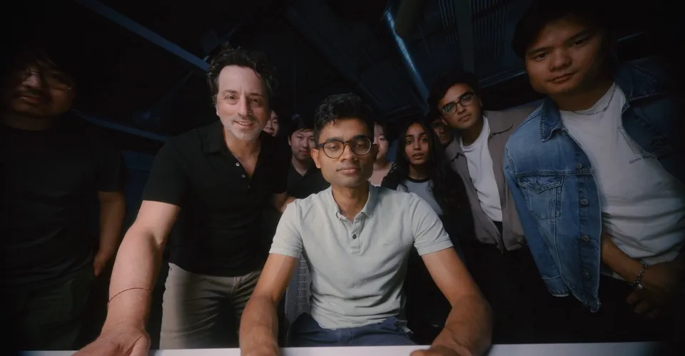 Sergey Brin and Varun Mohan with the Google Antigravity team from the November 2025 launch video