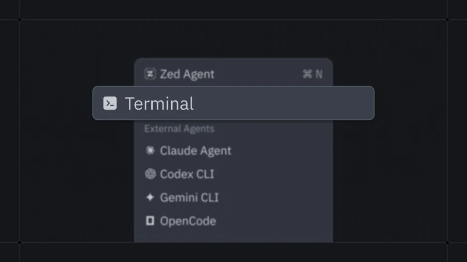 Zed editor showing the agent threads panel with multiple active sessions in the sidebar