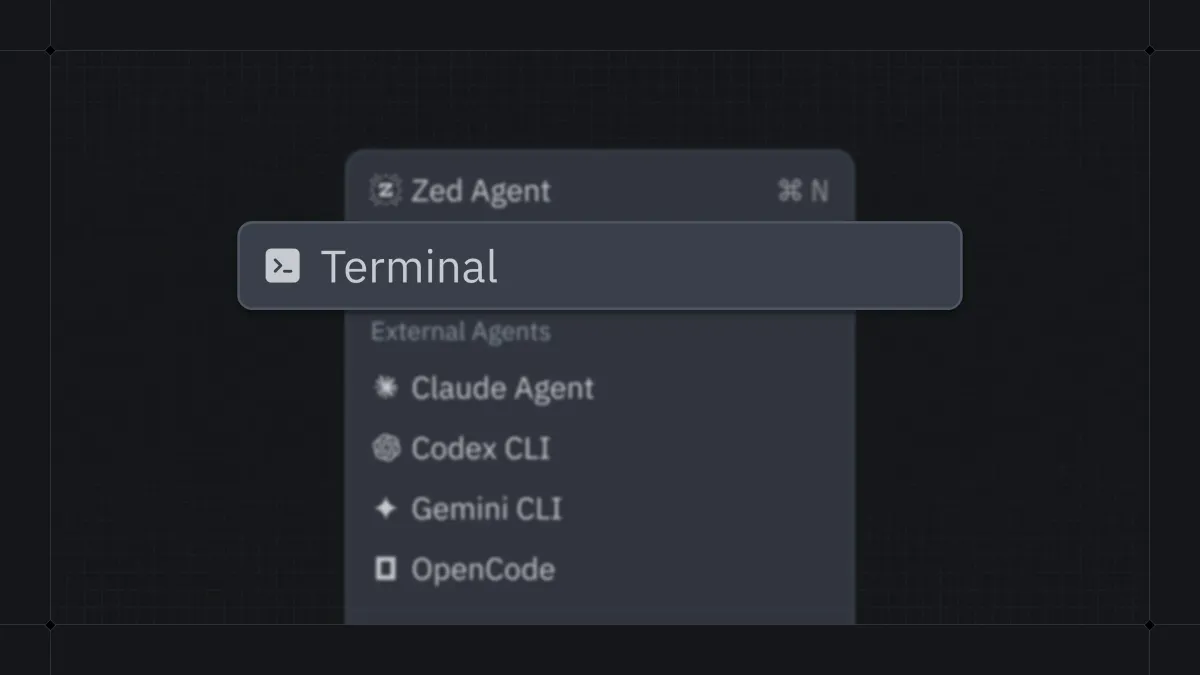 Zed editor showing the agent threads panel with multiple active sessions in the sidebar