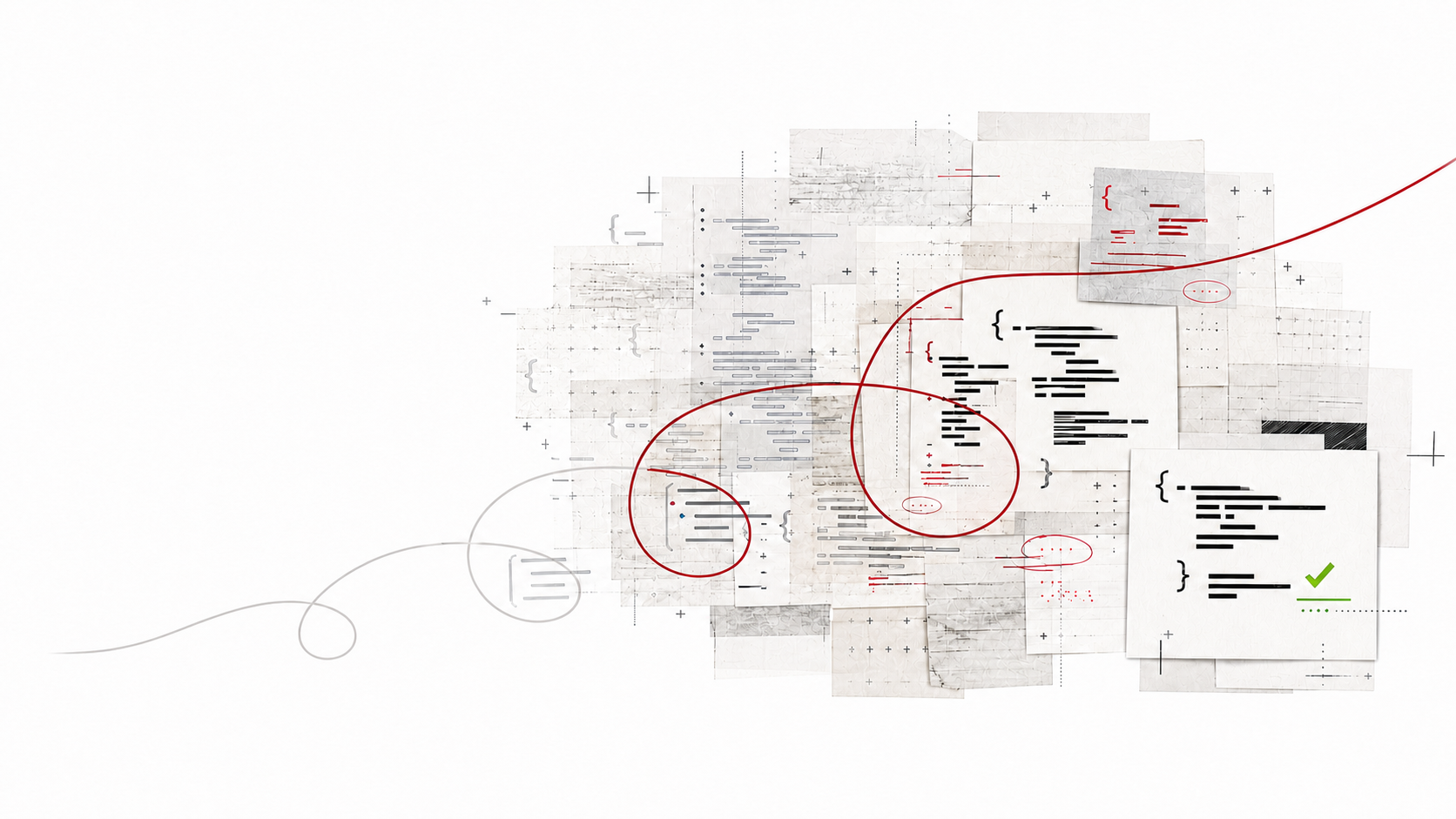 Layered code papers traced by recursive research paths, the official SoL-Pi research illustration