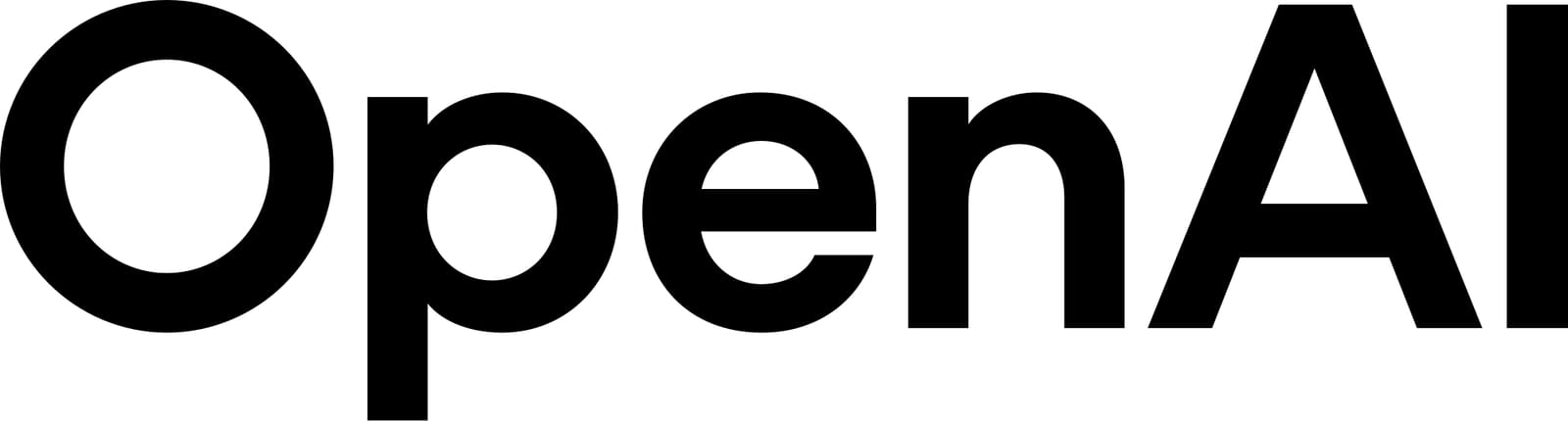 OpenAI wordmark logo on a white background