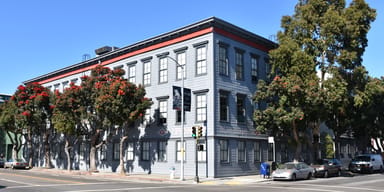 The Pioneer Building in San Francisco, which houses OpenAI's headquarters, photographed in 2019